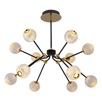LED Hängeleuchte GELA 12xLED/5W/230V 3000K schwarz/gold