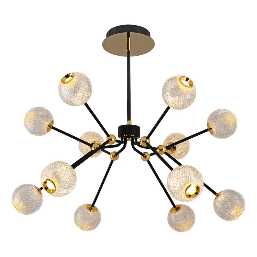 LED Hängeleuchte GELA 12xLED/5W/230V 3000K schwarz/gold