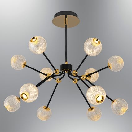 LED Hängeleuchte GELA 12xLED/5W/230V 3000K schwarz/gold