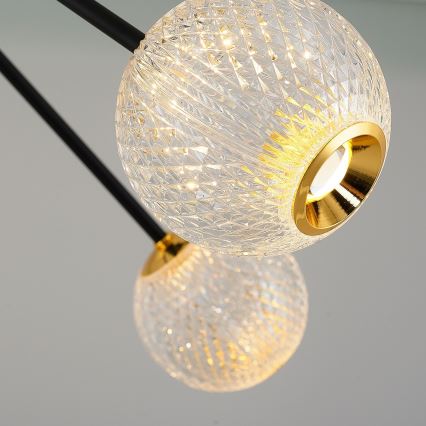 LED Hängeleuchte GELA 12xLED/5W/230V 3000K schwarz/gold