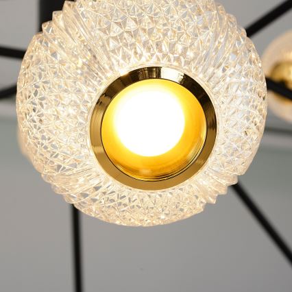 LED Hängeleuchte GELA 12xLED/5W/230V 3000K schwarz/gold