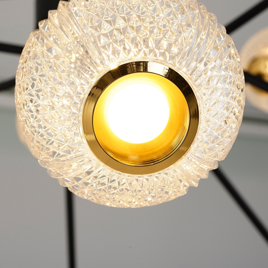 LED Hängeleuchte GELA 12xLED/5W/230V 3000K schwarz/gold