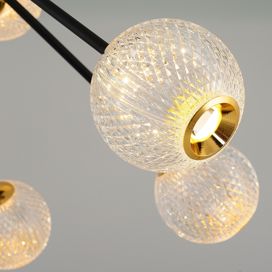 LED Hängeleuchte GELA 12xLED/5W/230V 3000K schwarz/gold