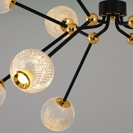 LED Hängeleuchte GELA 12xLED/5W/230V 3000K schwarz/gold