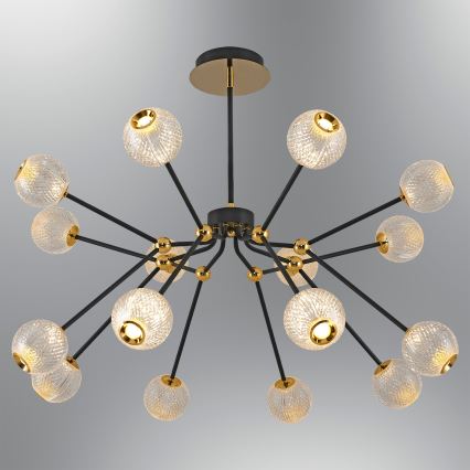 LED Hängeleuchte GELA 16xLED/5W/230V 3000K schwarz/gold