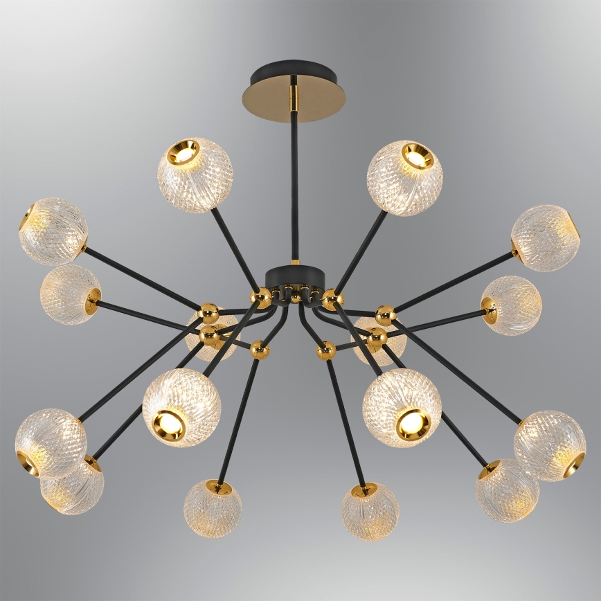 LED Hängeleuchte GELA 16xLED/5W/230V 3000K schwarz/gold