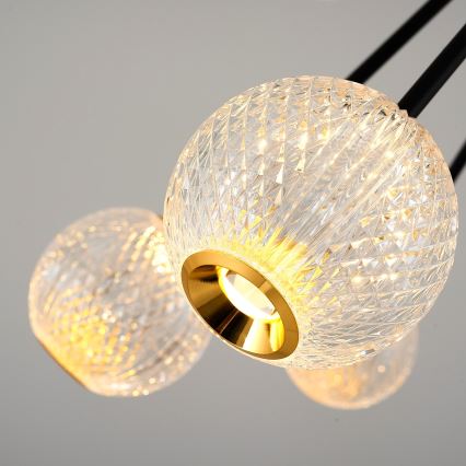 LED Hängeleuchte GELA 16xLED/5W/230V 3000K schwarz/gold