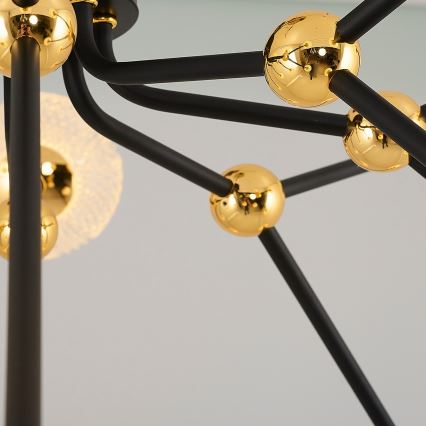 LED Hängeleuchte GELA 16xLED/5W/230V 3000K schwarz/gold