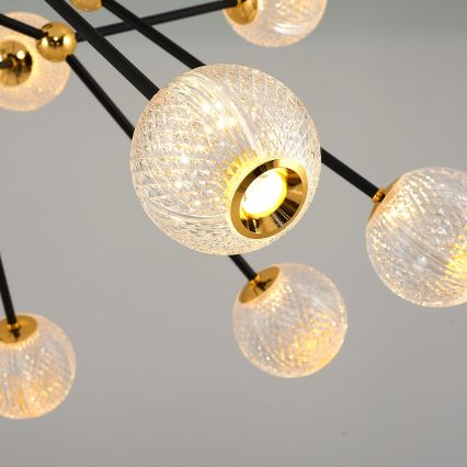 LED Hängeleuchte GELA 16xLED/5W/230V 3000K schwarz/gold