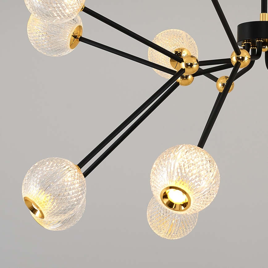LED Hängeleuchte GELA 16xLED/5W/230V 3000K schwarz/gold