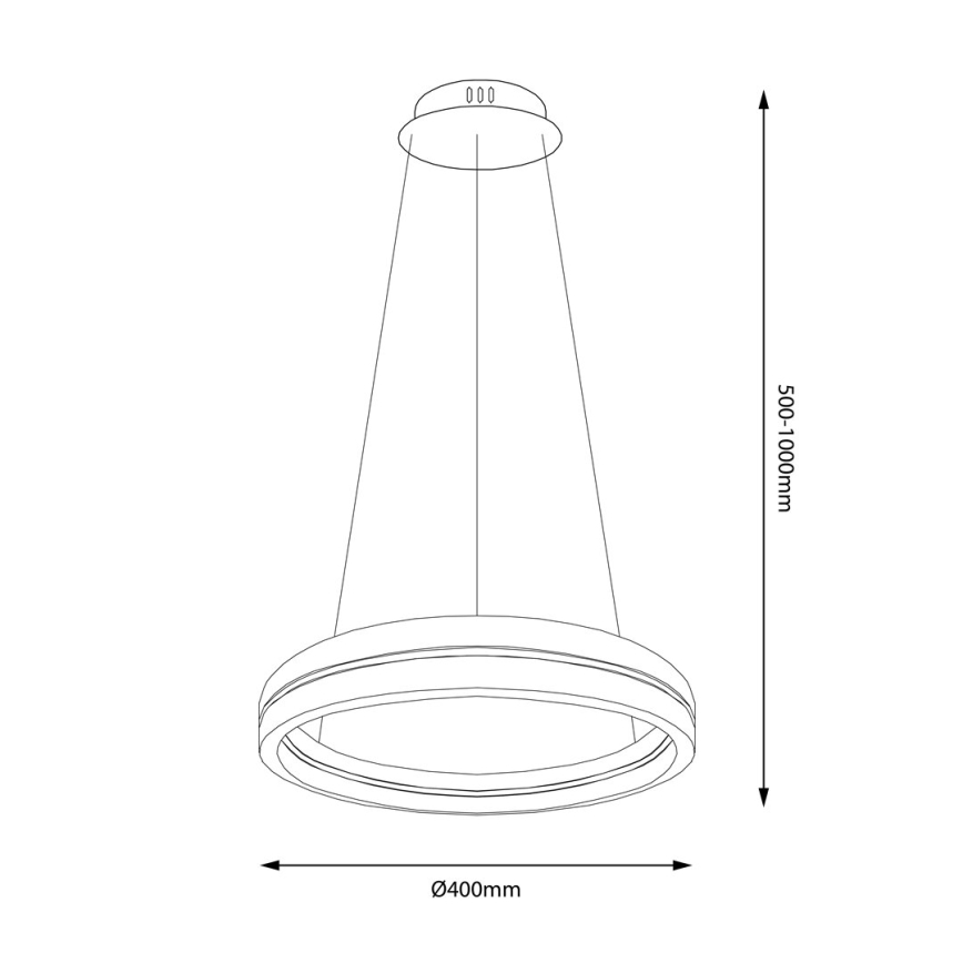 LED-Hängeleuchte GRAVITY LED/36W/230V schwarz