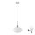 LED Hängeleuchte HARMA 1xE27/60W/230V Ø 25 cm in mattem Chrom/Weiß