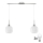 LED Hängeleuchte HARMA 2xE27/60W/230V mattes Chrom/weiß