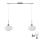 LED Hängeleuchte HARMA 2xE27/60W/230V mattes Chrom/weiß