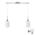LED Hängeleuchte HARMA 2xE27/60W/230V mattschwarz/chrom