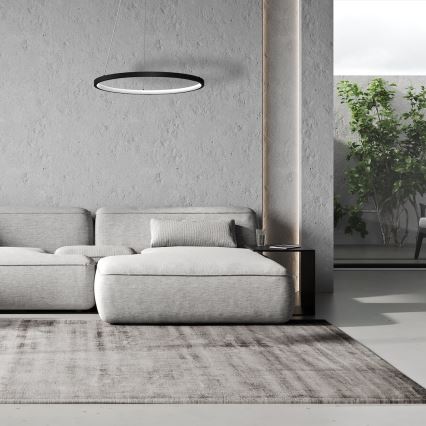 LED-Hängeleuchte HOOP LED/27W/230V d 50 cm 4000K schwarz