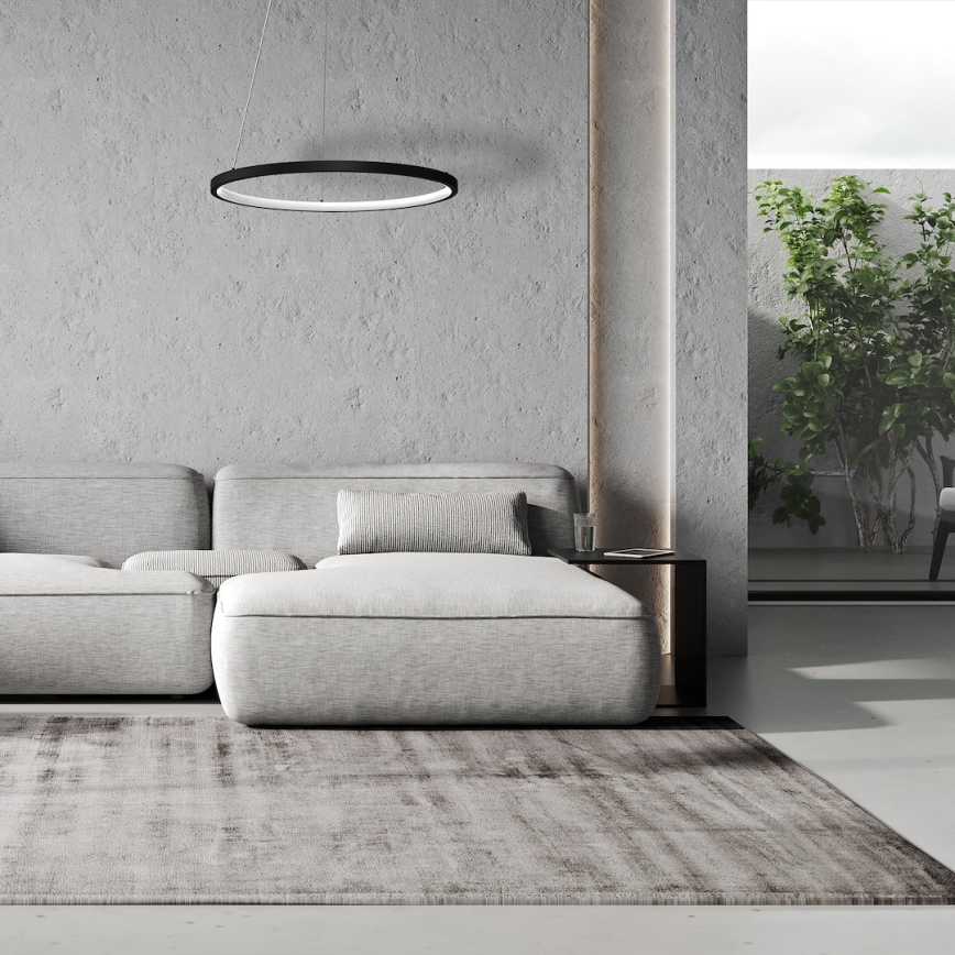 LED-Hängeleuchte HOOP LED/27W/230V d 50 cm 4000K schwarz
