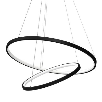 LED-Hängeleuchte HOOP LED/51W/230V d 60 cm 4000K schwarz