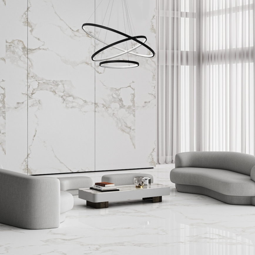 LED-Hängeleuchte HOOP LED/93W/230V d 60 cm 4000K schwarz