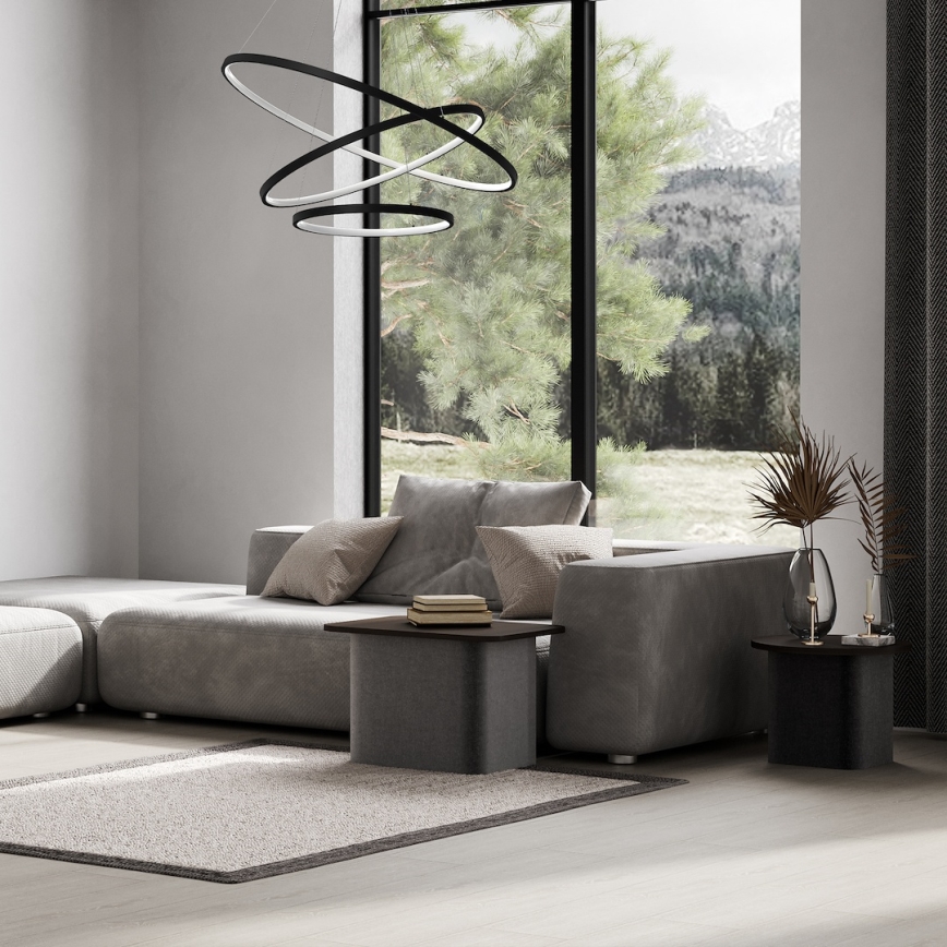 LED-Hängeleuchte HOOP LED/93W/230V d 60 cm 4000K schwarz