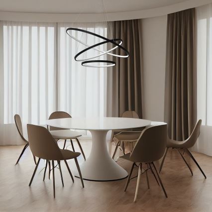 LED-Hängeleuchte HOOP LED/93W/230V d 60 cm 4000K schwarz