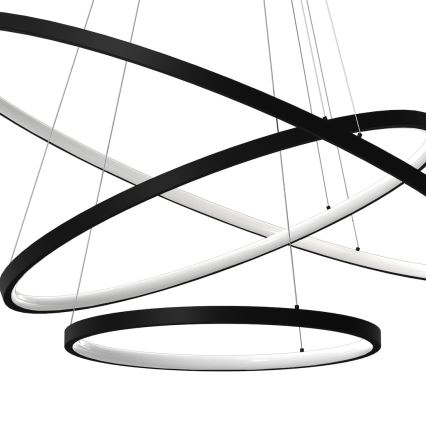 LED-Hängeleuchte HOOP LED/93W/230V d 60 cm 4000K schwarz