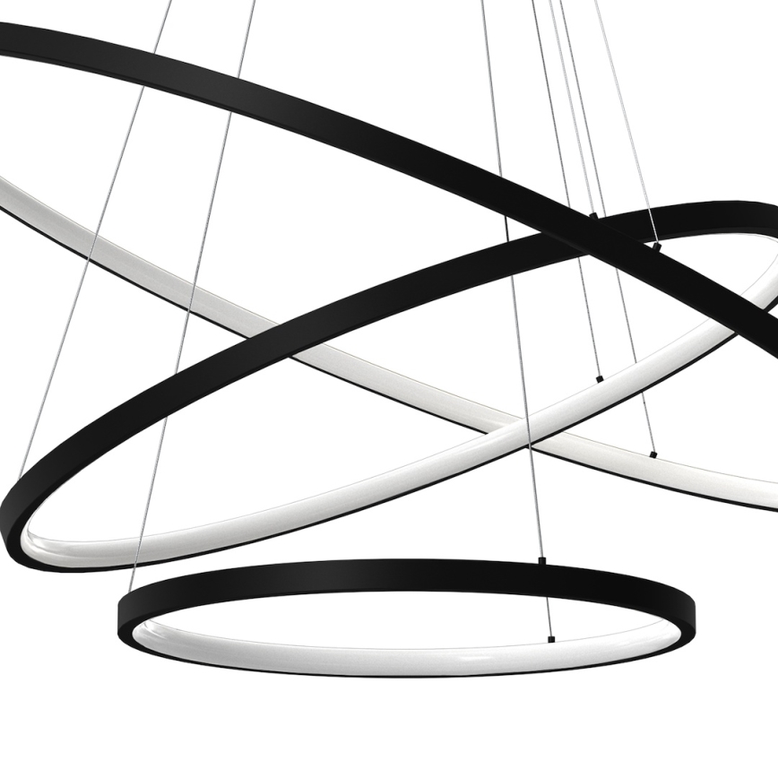 LED-Hängeleuchte HOOP LED/93W/230V d 60 cm 4000K schwarz