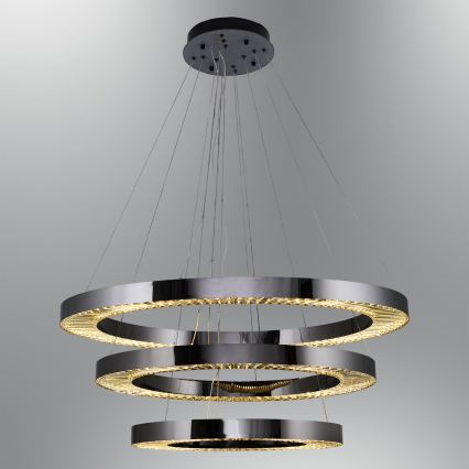 LED Hängeleuchte JESI LED/99W/230V 3000K Durchmesser 100 cm silber