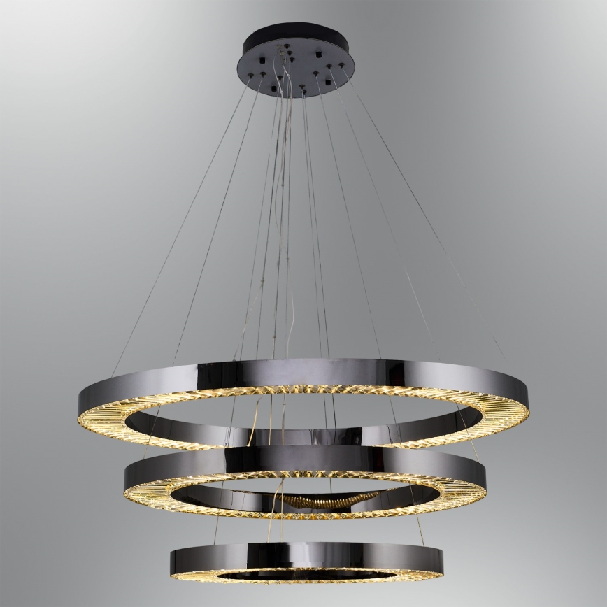 LED Hängeleuchte JESI LED/99W/230V 3000K Durchmesser 100 cm silber