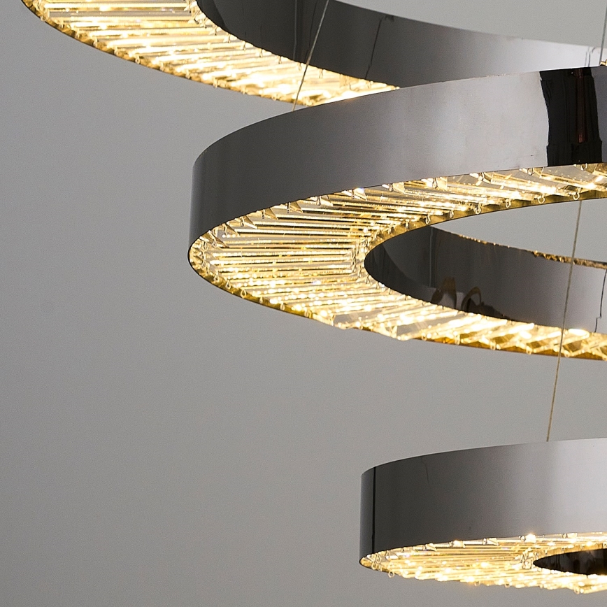 LED Hängeleuchte JESI LED/99W/230V 3000K Durchmesser 100 cm silber