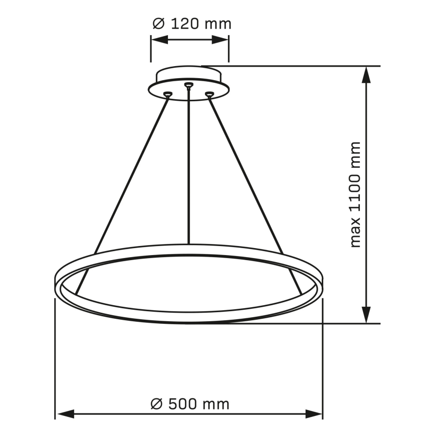 LED-Hängeleuchte LEA LED/20W/230V 4000K d 50 cm matt Chrom