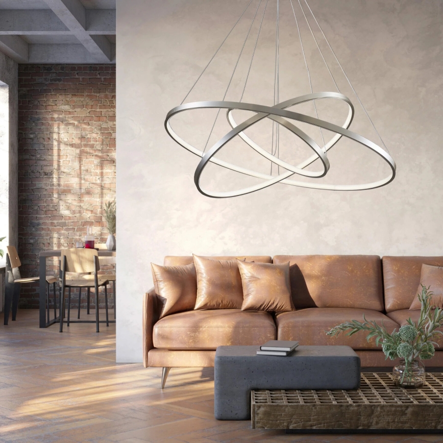 LED-Hängeleuchte LEA LED/60W/230V 4000K d 80 cm matt Chrom