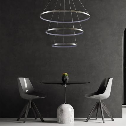 LED-Hängeleuchte LEA LED/60W/230V 4000K d 80 cm matt Chrom