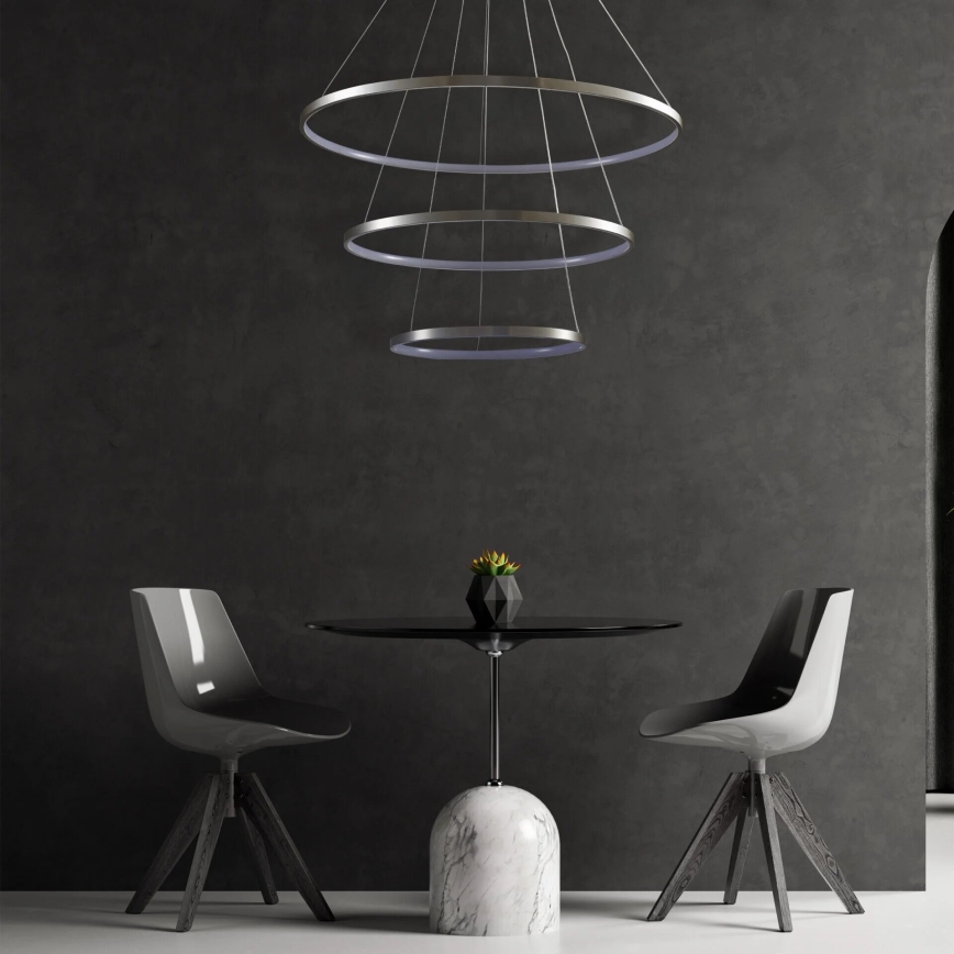 LED-Hängeleuchte LEA LED/60W/230V 4000K d 80 cm matt Chrom