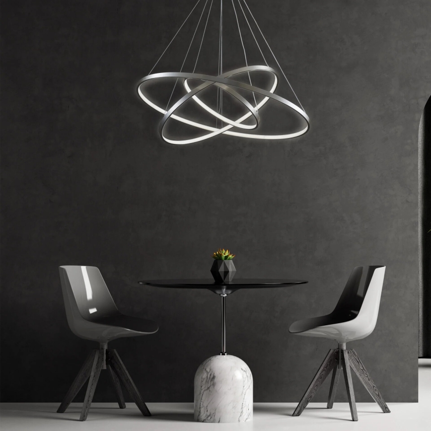 LED-Hängeleuchte LEA LED/60W/230V 4000K d 80 cm matt Chrom