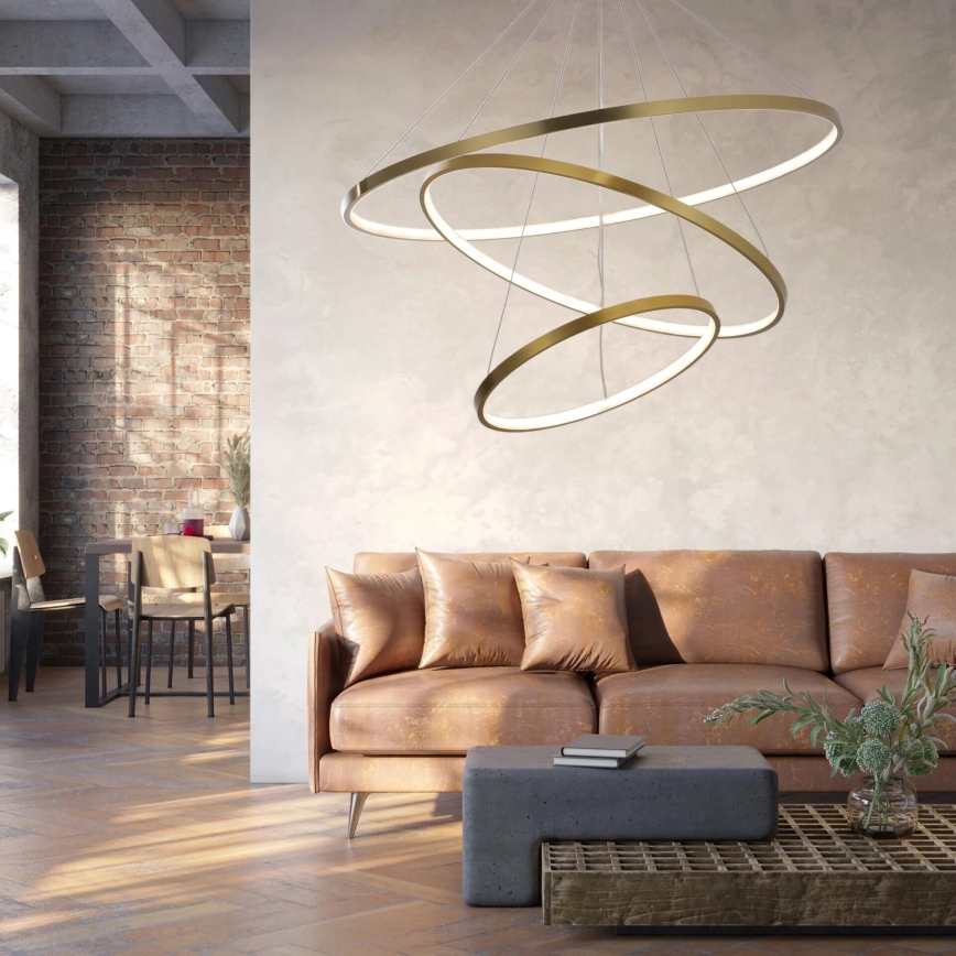 LED-Hängeleuchte LEA LED/60W/230V 4000K d 80 cm golden
