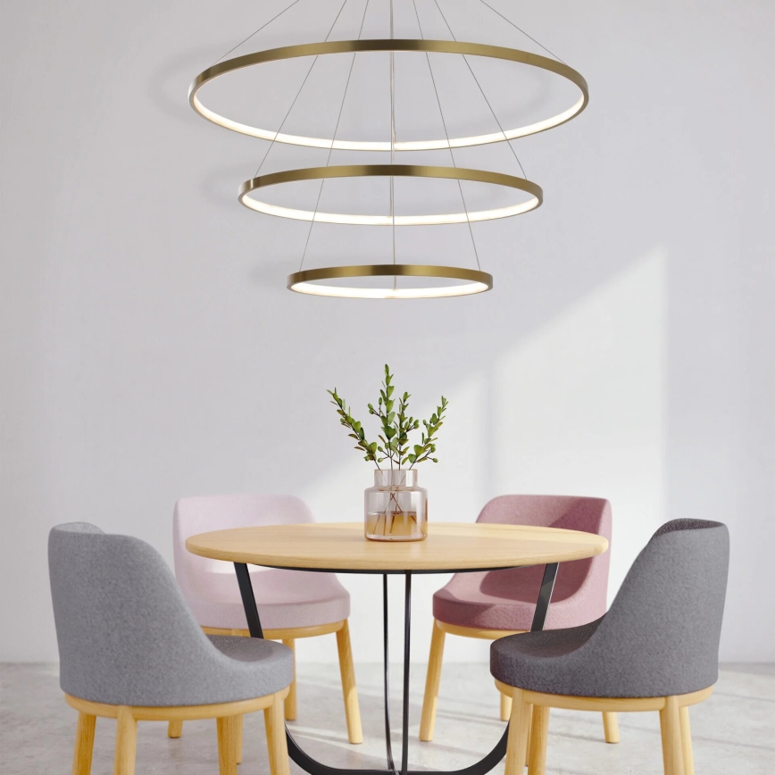LED-Hängeleuchte LEA LED/60W/230V 4000K d 80 cm golden