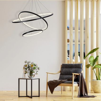 LED-Hängeleuchte LEA LED/60W/230V 4000K d 80 cm schwarz