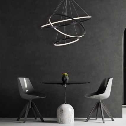 LED-Hängeleuchte LEA LED/60W/230V 4000K d 80 cm schwarz