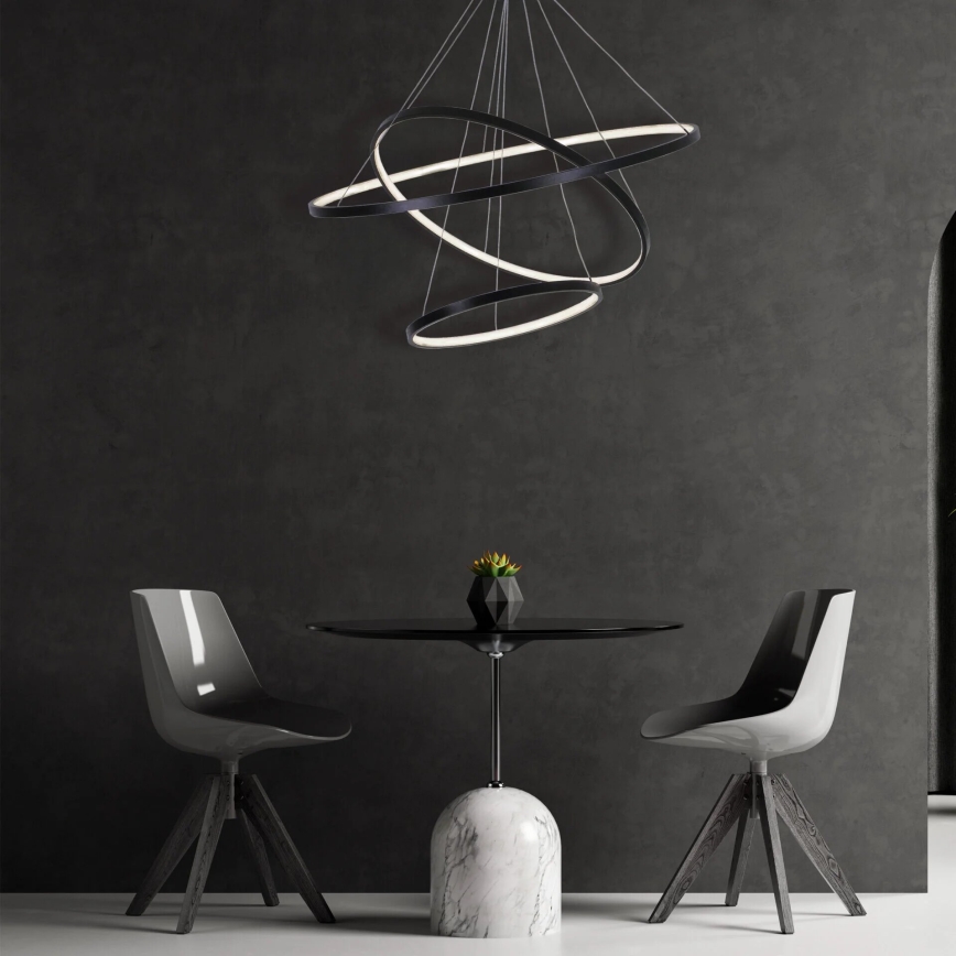 LED-Hängeleuchte LEA LED/60W/230V 4000K d 80 cm schwarz