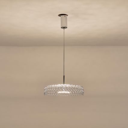 LED-Hängeleuchte LED/10W/230V 3000K glänzendes Chrom d 35 cm