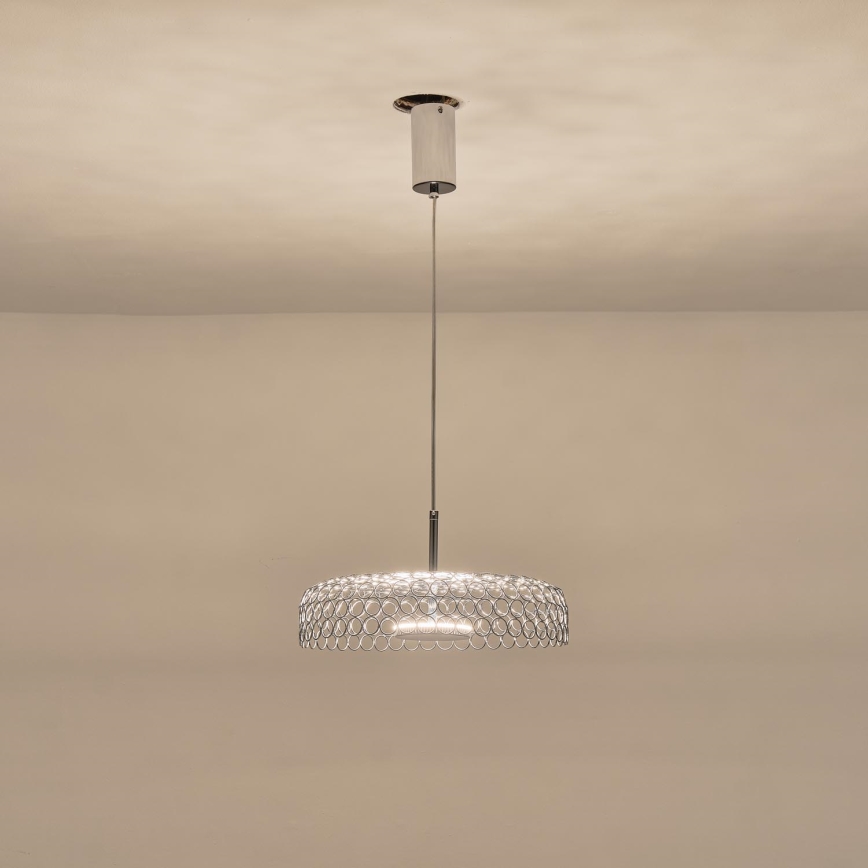 LED-Hängeleuchte LED/10W/230V 3000K glänzendes Chrom d 35 cm