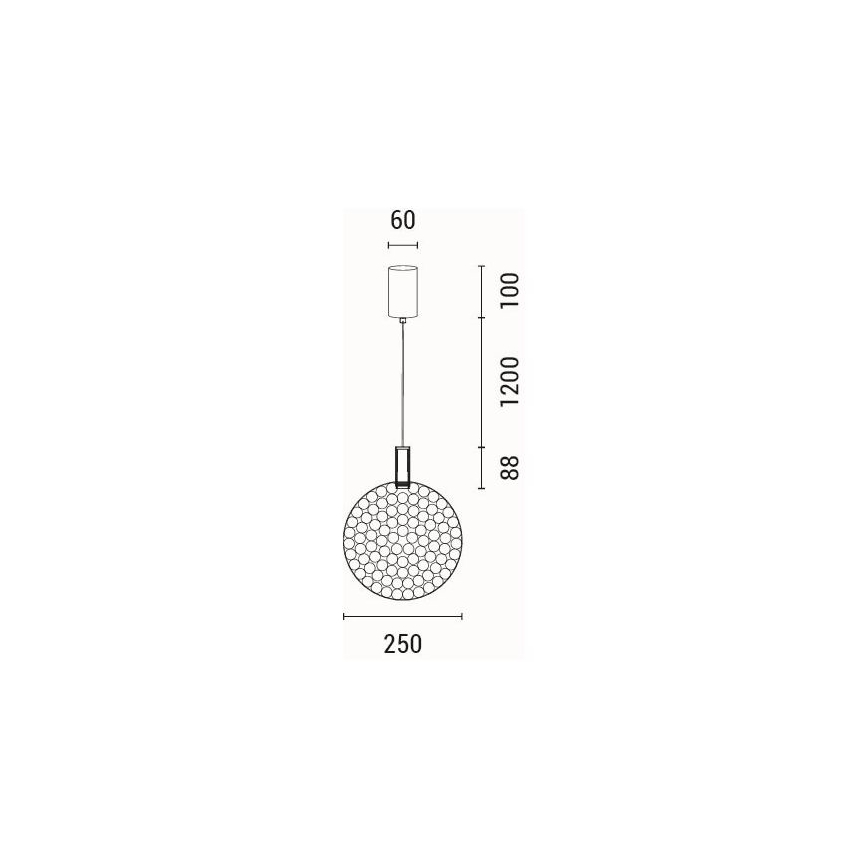 LED-Hängeleuchte LED/10W/230V 3000K glänzendes Chrom d 35 cm