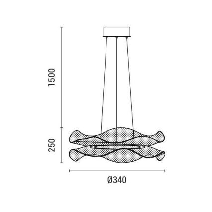 LED-Hängeleuchte LED/34W/230V 3000K