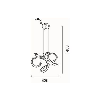 LED-Hängeleuchte LED/38W/230V 3000K