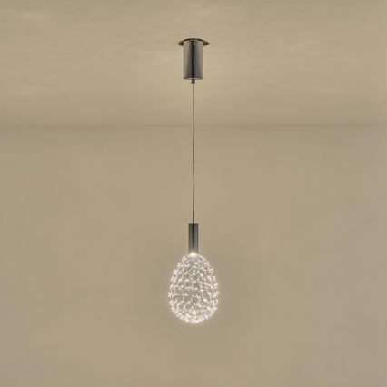 LED-Hängeleuchte LED/6,3W/230V 3000K glänzendes Chrom d 14 cm