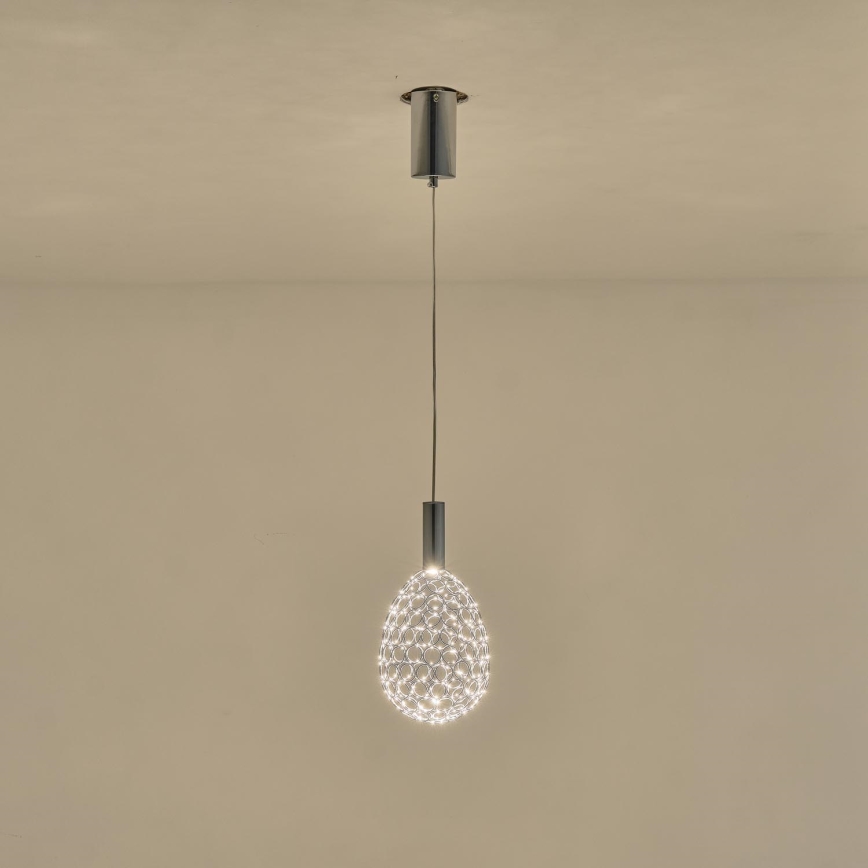 LED-Hängeleuchte LED/6,3W/230V 3000K glänzendes Chrom d 14 cm
