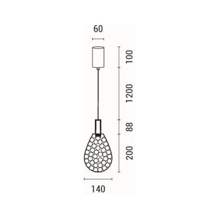 LED-Hängeleuchte LED/6,3W/230V 3000K glänzendes Chrom d 14 cm