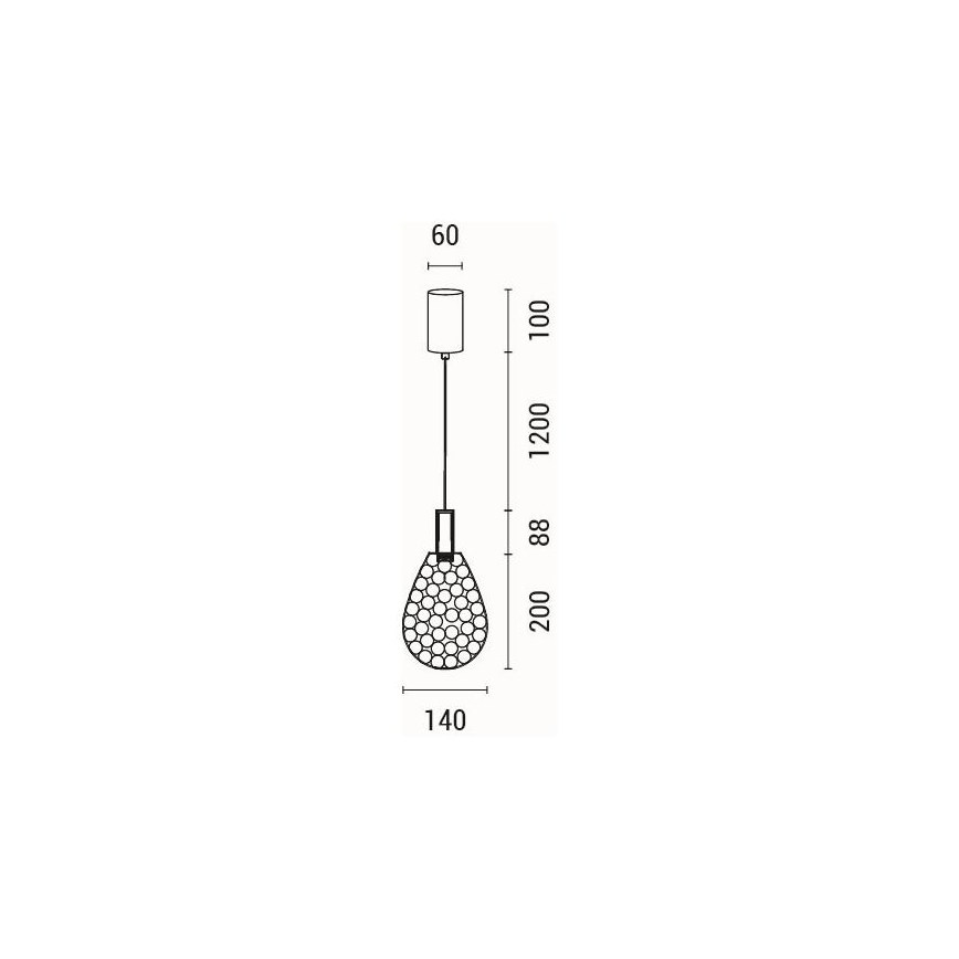 LED-Hängeleuchte LED/6,3W/230V 3000K glänzendes Chrom d 14 cm