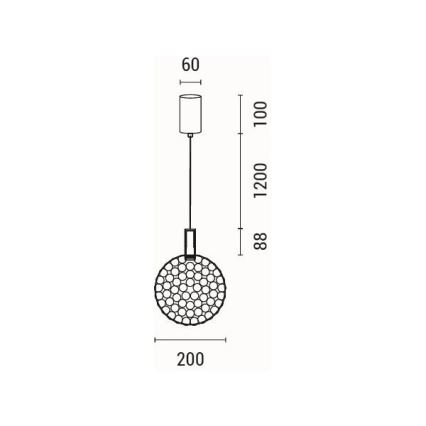 LED-Hängeleuchte LED/6,3W/230V 3000K glänzendes Chrom d 20 cm